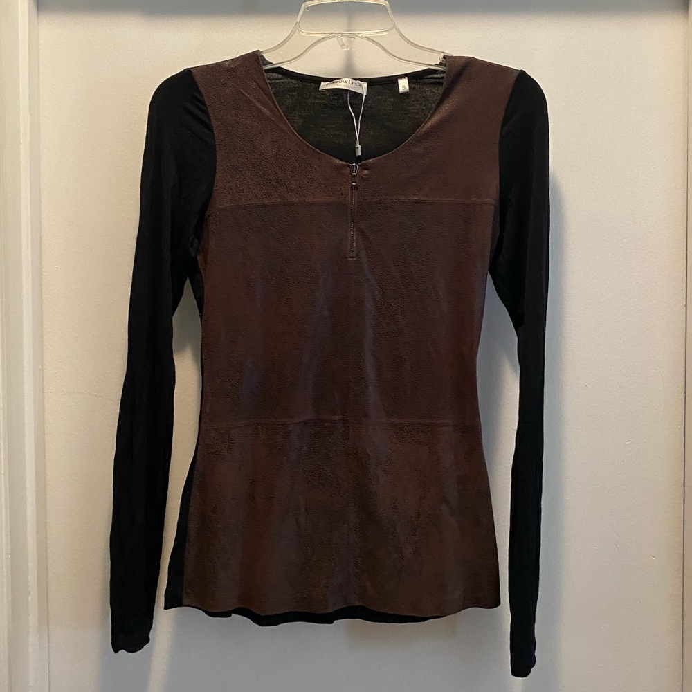 Women’s Faux Leather Shirt